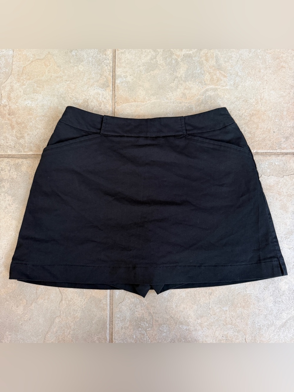 Nike Golf Skort Womens XS Black Stretch Skirt Built In Shorts Pockets